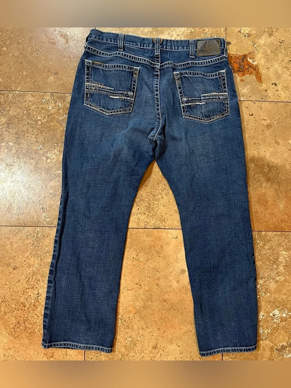 Ariat Men’s M4 Low Rise Bootcut Denim Jeans Dark Wash Western 38x32